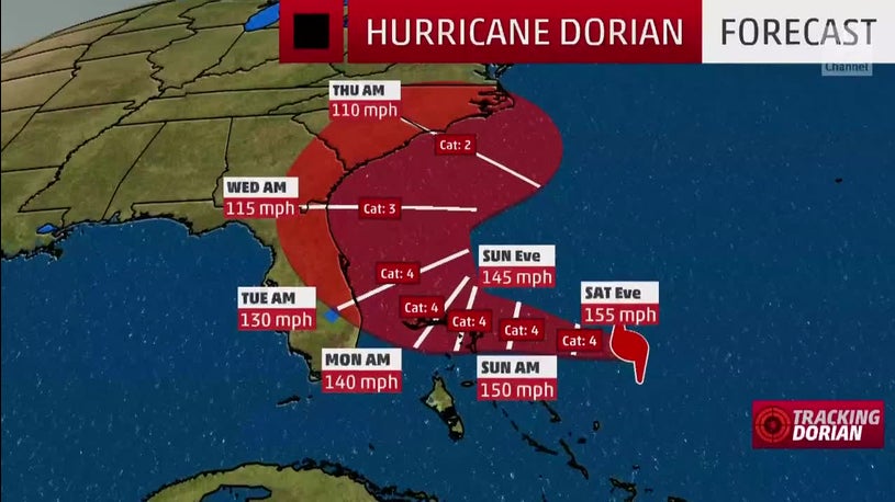 Hurricane Dorian Sat. Eve.