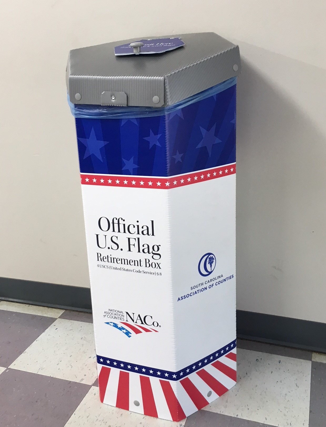 US Flag Disposal Box