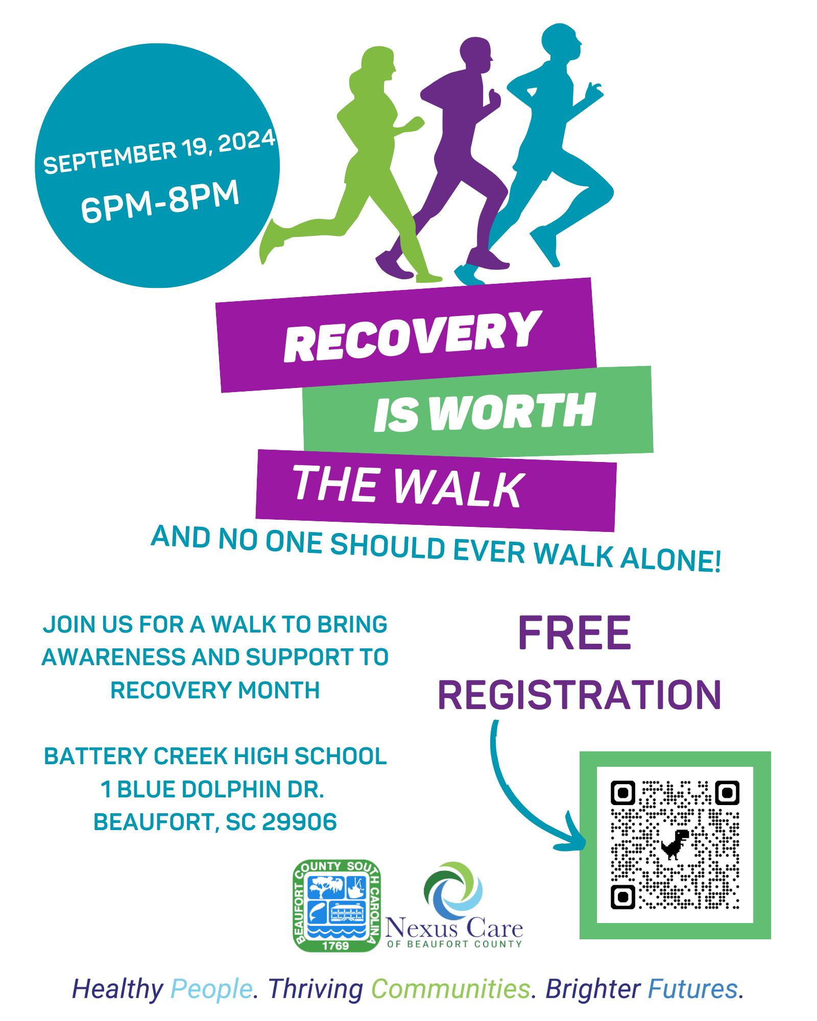 Recovery Walk Sponsored by Nexus Care of Beaufort County in Recognition of September as National Recovery Month