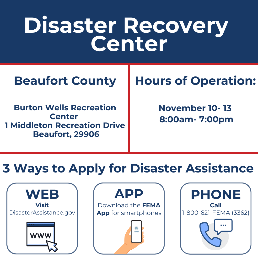 FEMA to Reopen the Disaster Recovery Center in Beaufort County