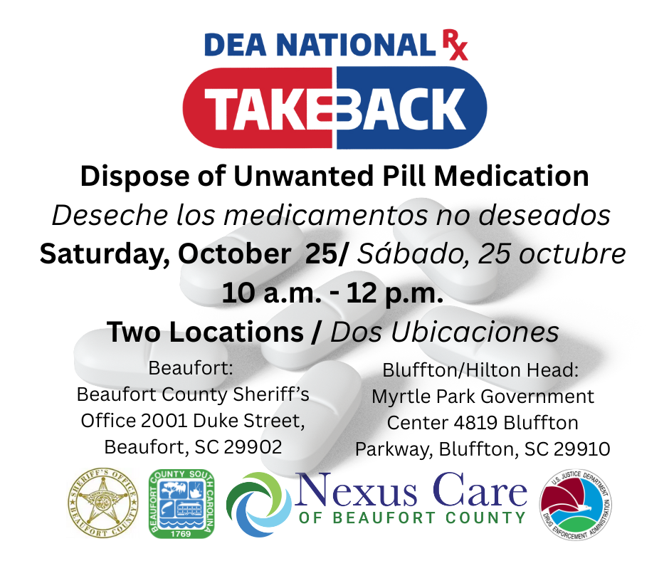 Beaufort County Offers Two Locations for Residents to Properly Dispose of Prescription Drugs Saturday, October 25