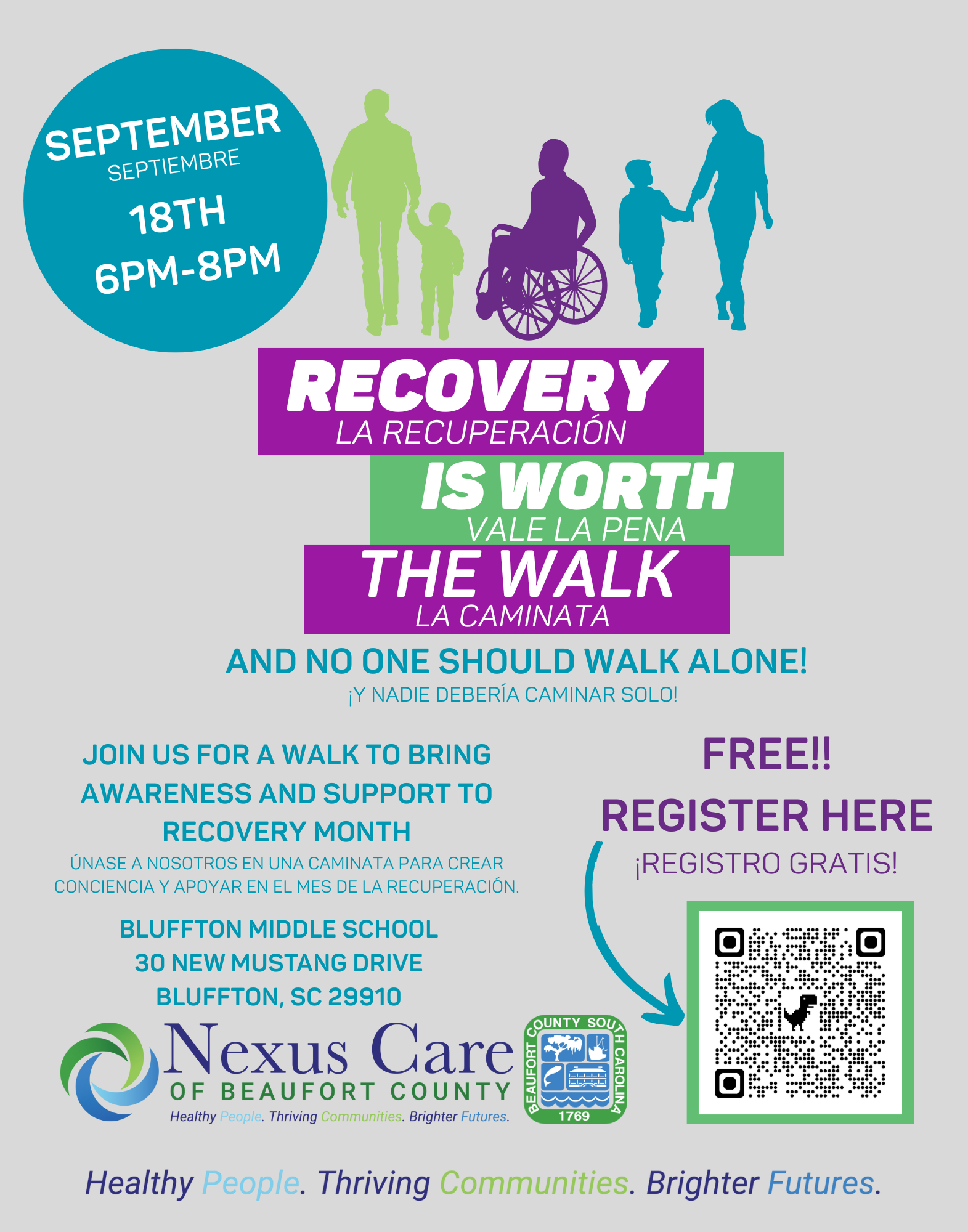 Nexus Care of Beaufort County Sponsoring Recovery Walk in Recognition of September as National Recovery Month