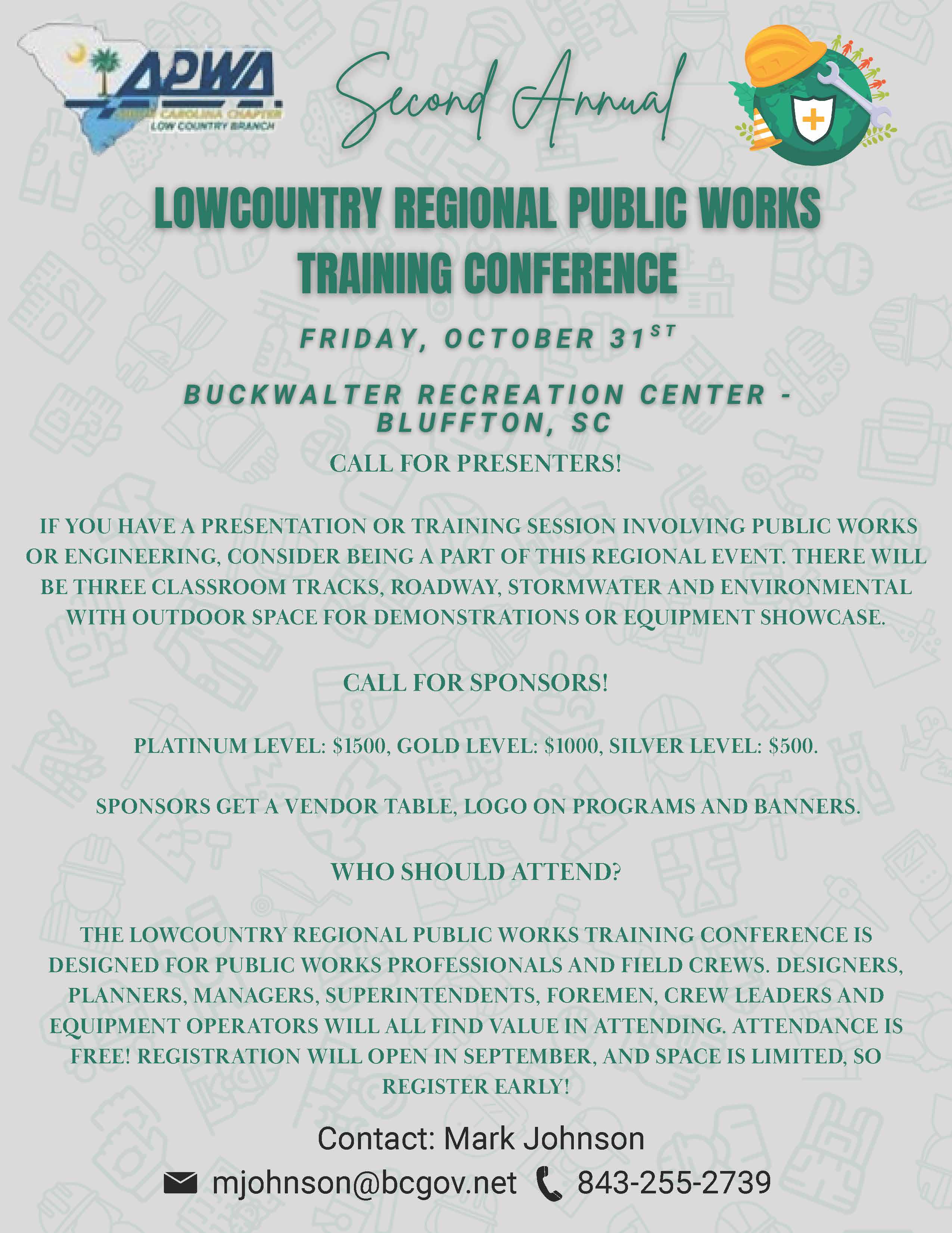 Registration Now Open for Second Annual Lowcountry Regional Public Works Training Conference